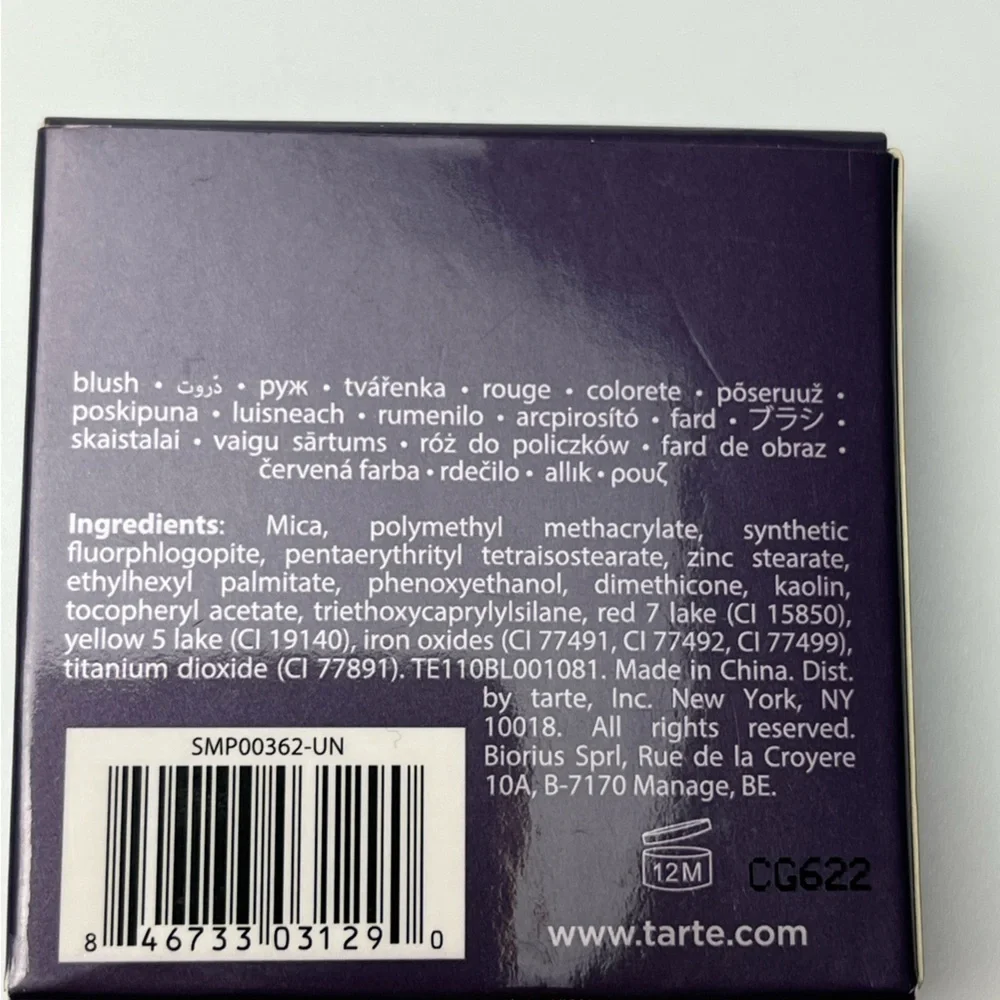 Tarte “quirky”High performance 12 hr blush 1.5g